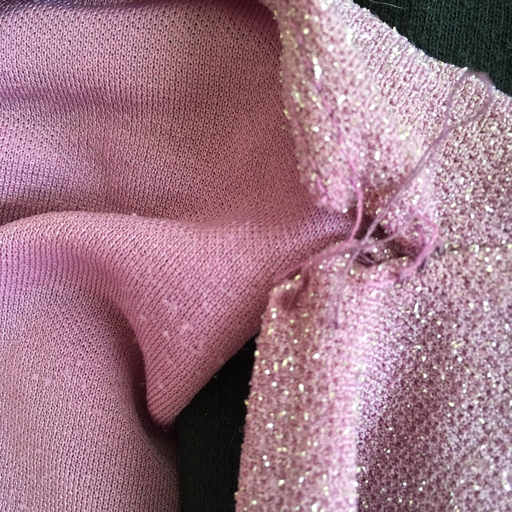 Vintage Sparkly Purple Cowl Neck Tank Top - Picture 5 of 6